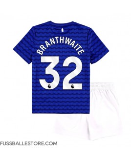 Günstige Everton Jarrad Branthwaite #32 Heimtrikotsatz Kinder 2025-26 Kurzarm (+ Kurze Hosen)